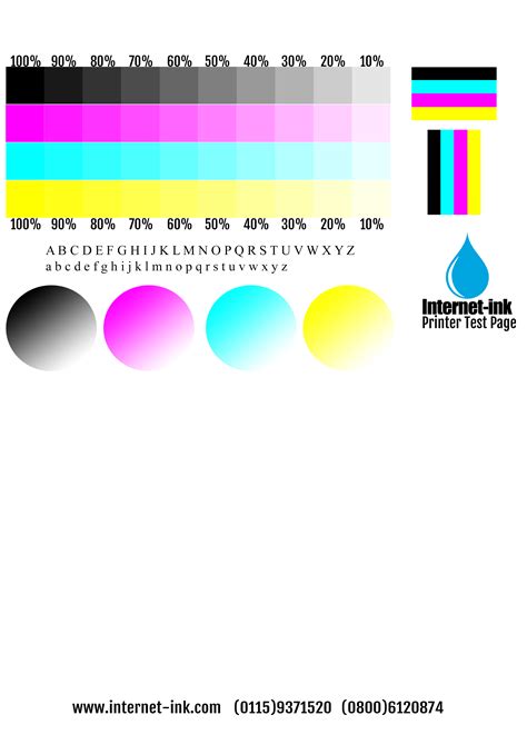 Color Printer Test Page Colour Test Page Internet Ink