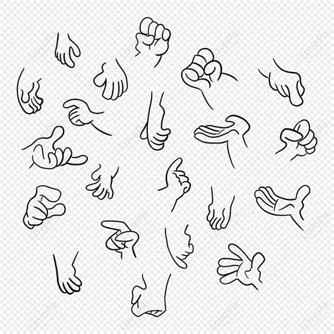 Cartoon Hand Model Action Hand Hand Model Hand Pose Png White
