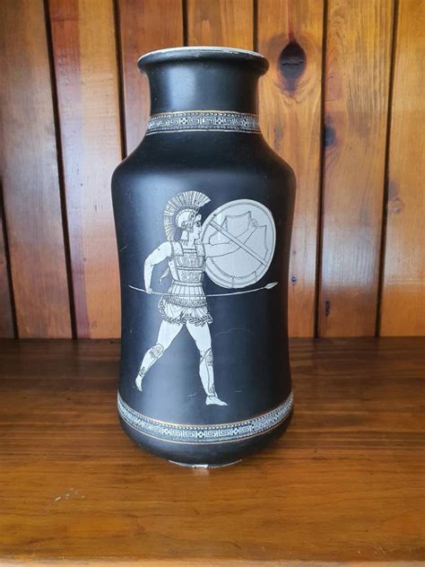 Antique Frank Beardmore Of Fenton Basaltine Ware Black Vase Etsy