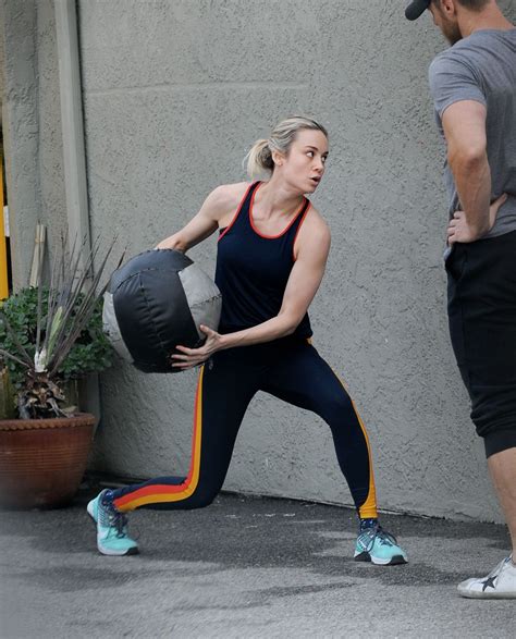 Brie Larson Works Up A Sweat At The Gym In La January 2019 • Celebmafia
