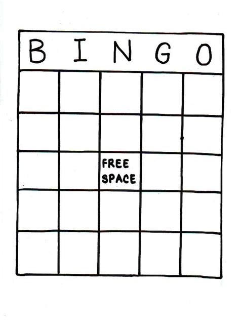 Blank Bingo Card Template Blank Bingo Template Bingo Cards Printable