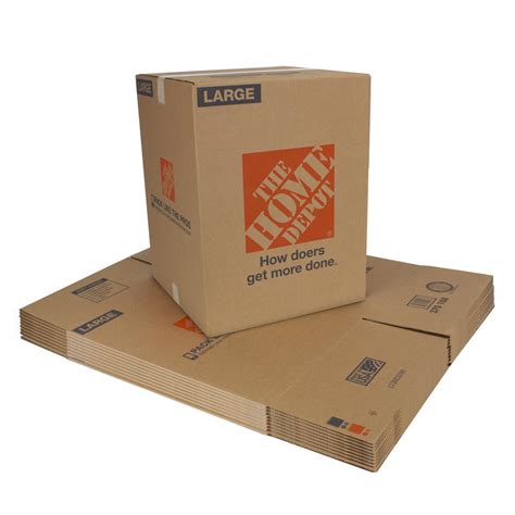 The Home Depot Large Moving Box 10 Pack 18 In L X 18 In W X 24 In D