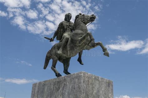 Alexander The Great Statue On The Waterfront In Thessaloniki Greece