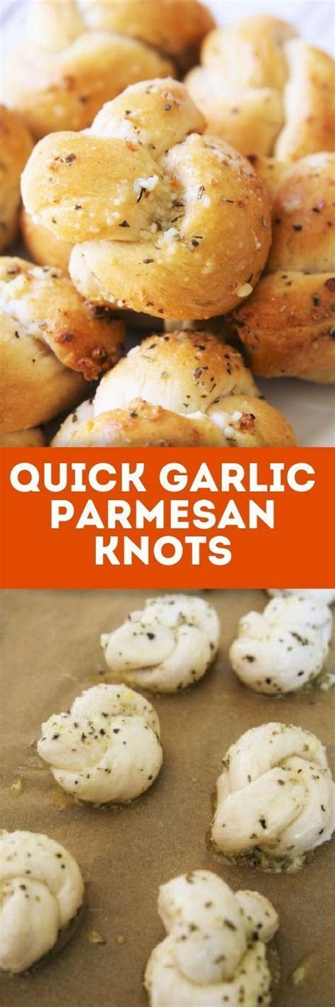 Quick Garlic Parmesan Knots The Tasty Bite Recipe Garlic Parmesan