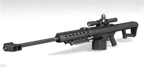 M107 127мм снайперская винтовка 3d модель
