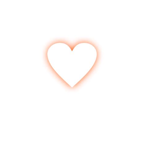 Orange Heart Border Love Neon Sticker By Itsjagbir