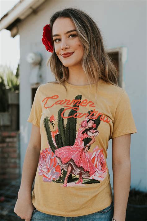 Carmen Cantina Tee In 2022 Denim And Lace Pretty Outfits Women