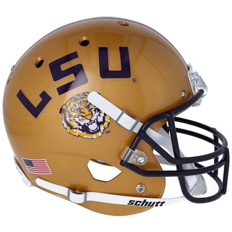Lsu Tigers Schutt Gold Replica Football Helmet