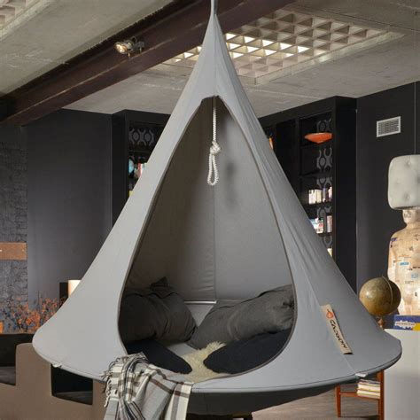Fun indoor or outdoor includes the stand so you can use anywhere. Vivere Double Cacoon, Taupe in 2020 | Hammock in bedroom, Cocoon hammock, Indoor hammock