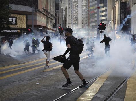 Tear Gas Fired In Hong Kong As Protesters Defy Ban Shropshire Star