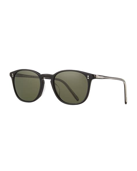 Oliver Peoples Men S Finley Vintage Round Acetate Sunglasses Neiman Marcus