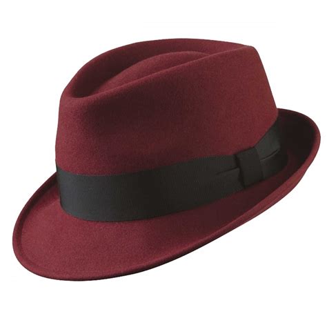 Bordeaux Felt Trilby Hat Ladies Country Clothing Cordings