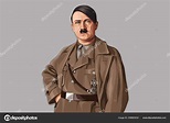Vector Cartoon Illustration Adolf Hitler Isolated Colored Background ...