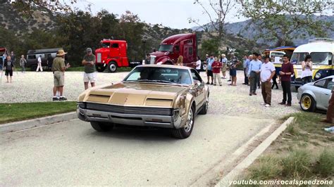 Jay Leno Leaving Art Center In His 1000hp Oldsmobile Toronado Youtube