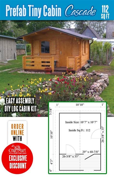 Tiny Log Cabin Kits Easy Diy Project Prefab Tiny House Kit Tiny