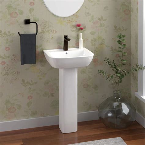 Small Pedestal Sink For Tiny Bathroom Interior Design Ideas