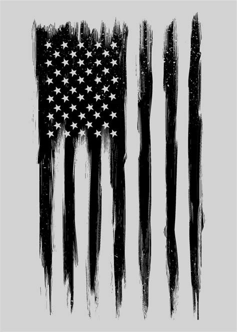 Black American Flag Poster By Tofan Barmalisi Displate American