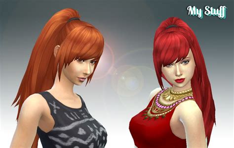Mystufforigin Fashion Ponytail Sims Hairs Sims Sims Sims Studio
