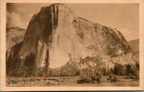 Rppc El Capitan Sleeping Giant Yosemite National Park California 1920s