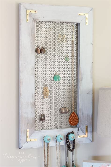 Diy Industrial Jewelry Organizer The Turquoise Home