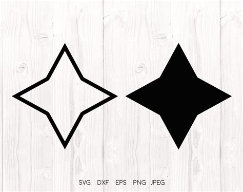 Stars Svg Four Pointed Star 2 Cut Files Cricut Downloads Etsy Canada