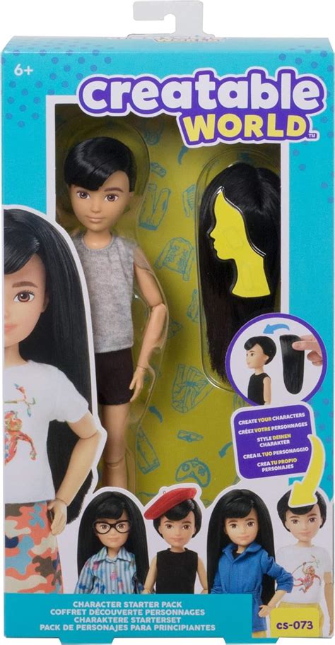 Creatable World Basic Character Kit Black Hair Doll With
