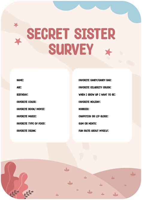 10 Best Secret Sister Forms Printable Artofit