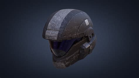 An Real Halo Odst Helmet Game Ready Low Poly 3d Model