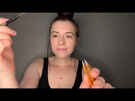 ASMR Role Play Shaping And Plucking Your Eyebrows Realistic Brushing