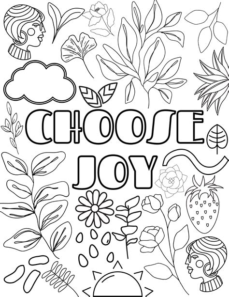 Joy Coloring Pages
