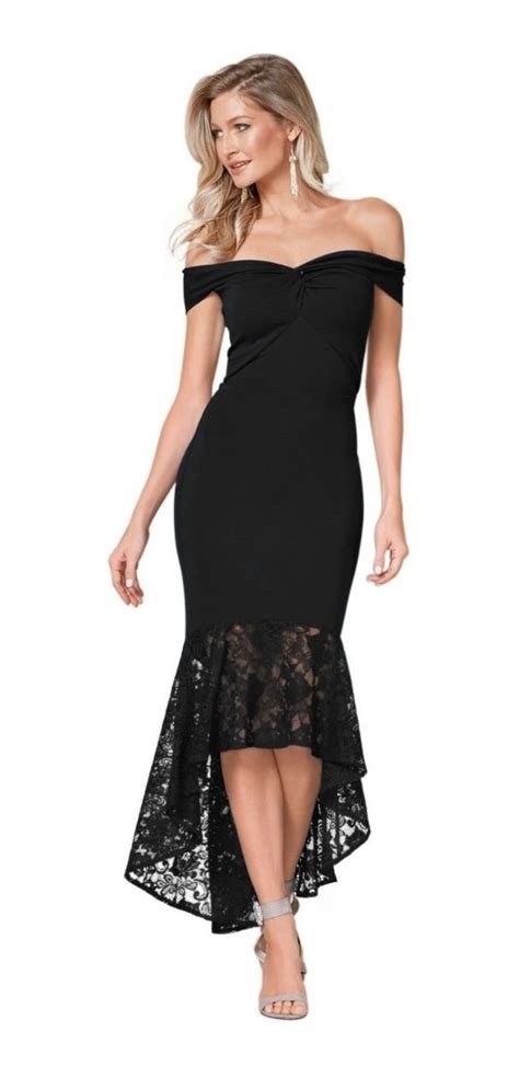 Vestido Sexy Strapless Negro Largo Elegante Moderno 611066 28752 En Mercado Libre