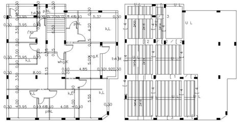 Structural Foundation Layout Autocad Drawing File Cadbull