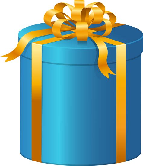 Blue Present Box Png Clip Art High Res Gift Box Png Transparent Png