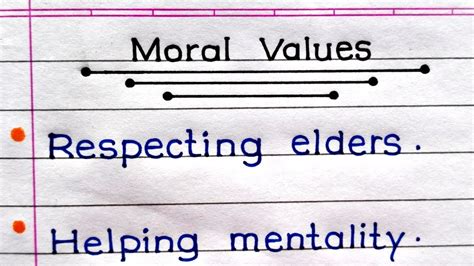Important Moral Values For Students Moral Values For Kids In English
