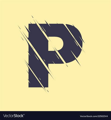 Scribbled Letter P Royalty Free Vector Image Vectorstock