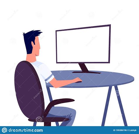 Online Meeting Online Communication Vector Concept Man In Home Office