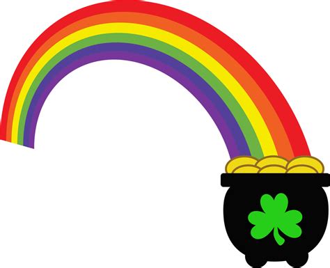 Pot Of Gold Rainbow Png Photo Png Mart
