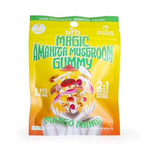 Amanita Magic Mushroom Gummies Mango Mania Urb
