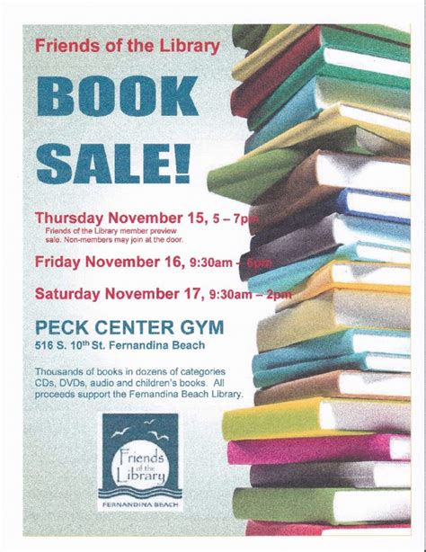 Friends Of The Library Book Sale Nov 16 17 Fernandina Observer