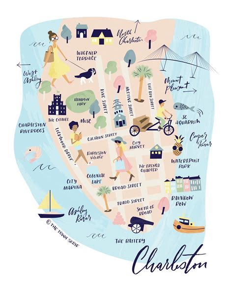 Find The Best Spots In Town Via My Charleston Guide Charleston Map