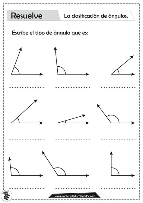 Material Didáctico De Los ángulos Cuadernillo Para 6 Y 7 Años