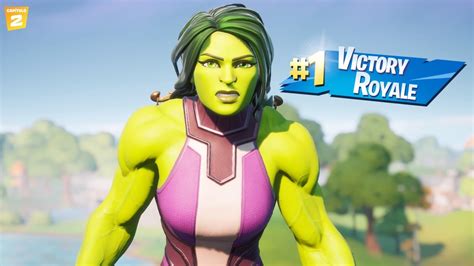 Victoria Con La Skin She Hulk Fortnite Youtube