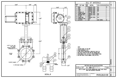 Metro Valve And Actuation As Built Drawings