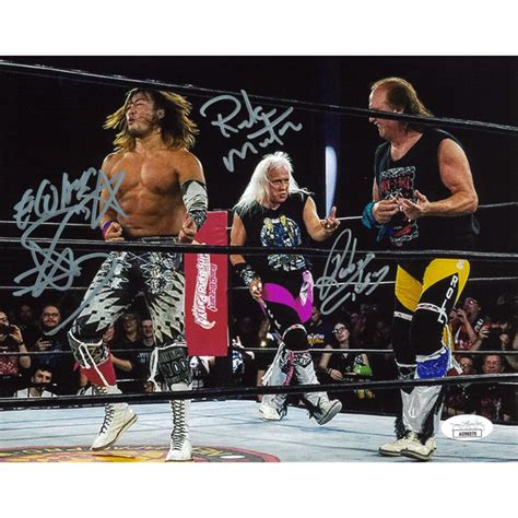 hiroshi tanahashi and rock n roll express 8 x 10 promo jsa triple —