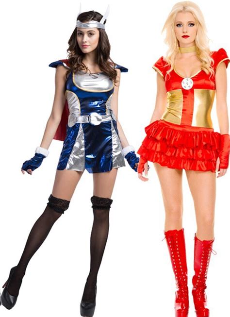 New Avengers Movie Adult Women Sexy Thor Iron Man Avenger Costume Dress