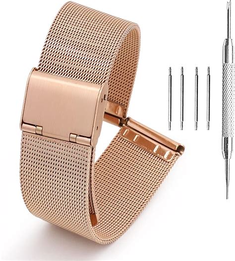 Adallor® Metal Watch Strap For Men Women 22mm 20mm 18mm 24mm 16mm 10mm