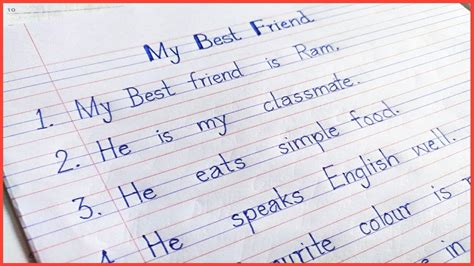 My Best Friend Essay For Class 6 Sitedoct Org