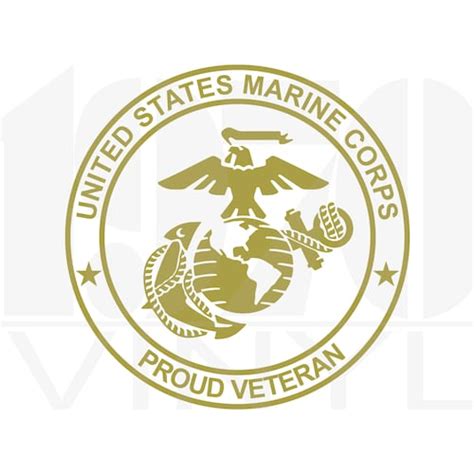 United States Marine Corps Proud Veteran Vinyl Decal Semper Etsy