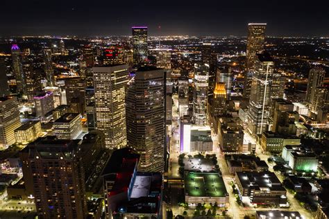 Downtown Houston At Night Rhouston