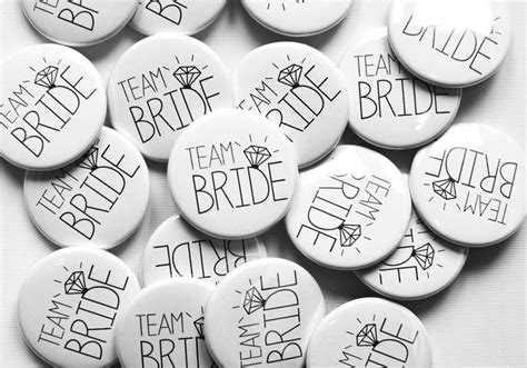 Team Bride Hens Party Badges White And Black Hen Night Hen Etsy